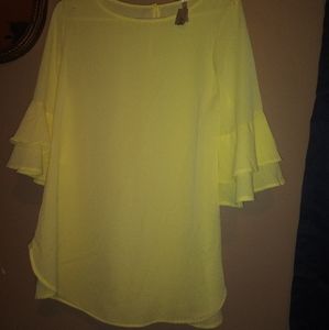 Brand new canary yellow blouse size small
